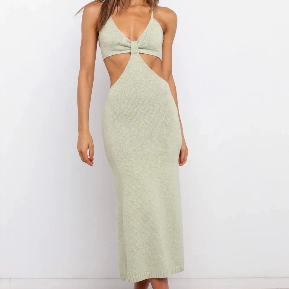 Petal and Pup Hailey Tie Back Cut Out Waist Knit Dress - Picture 8 of 12